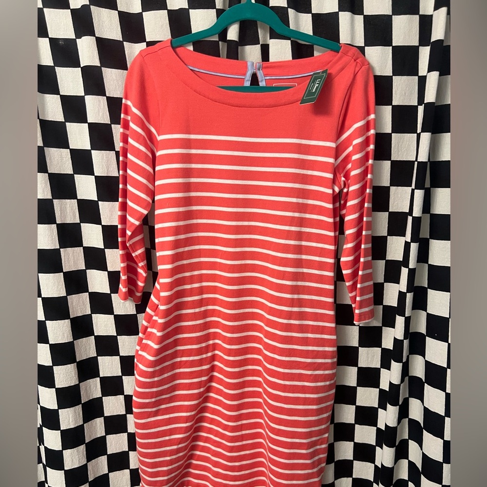 L.L. Bean Striped Cotton Dress